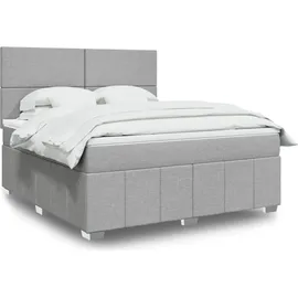vidaXL Boxspringbett 180 x 200 cm Hellgrau