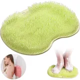 Rutschfeste Silikon-massagematte – Rückenschrubber – Mit Rutschfesten Saugnäpfen – Peeling-rückenmassagegerät – Reinigt, Peelt, Massiert Ihren Rücken (grün)