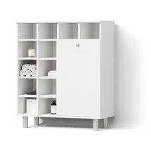 livinity® Badschrank 78,4 x 91,6 x 34 cm Weiß