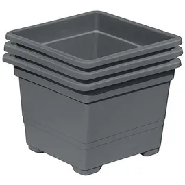 Gartenpirat Pflanzkasteneinsatz 32 x 32 x 26 cm Grau