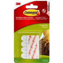3M Command Poster Strips 17024 Multipack Größe: S, weiß
