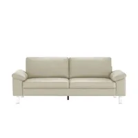 Sofa.de Einzelsofa aus Echtleder ¦ creme ¦ Maße (cm): B: 228 H: 86 T: 97