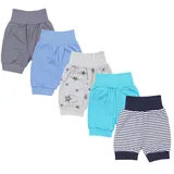 TupTam Baby Sommershorts 5er Pack in türkis/blau | Gr.: 86/92
