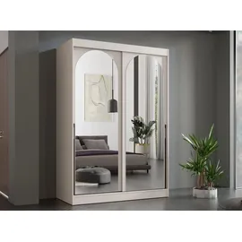 Mirjan24 Schiebetürenschrank Modin 150 x 216 x 65 cm Beige/Schwarz