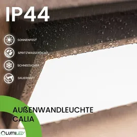 OEM Außenwandleuchte Kunststoff 12,3 cm spritzwassergeschützt schwarz