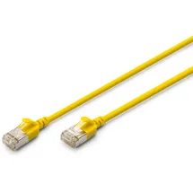 Digitus CAT 6a F/FTP 5 m Gelb Farbcodiert, Geschirmt, mehrdrähtig, mit Knickschutztülle 1 St.