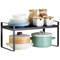 Küchenablage Unter Der Spüle, Flexi-teleskopregal, Zusätzlicher Stauraum, Längenverstellbar, Kunststoff, 36–60 Cm, 2118 Cm, Schwarz