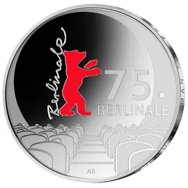 Münze Deutschland 20-Euro-Silber-Gedenkmünze 2025 "75. Berlinale" – Stempelglanz