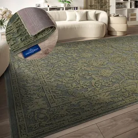Villeroy & Boch Ambroise grün Dschungelgrün, B:200cm H:5,5mm L:290cm, Polyester, Teppiche, Teppich, Wohnzimmer, Schlafzimmer, Modern, Hoch-Tief Effekt, Flur