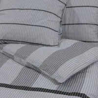 VidaXL Bettwäsche-Set Grau 225x220 cm Baumwolle