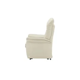 HIMOLLA Sessel 7706 Leder 101 x 112 x 101 cm Creme elektrisch