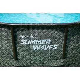Summer Waves Elite Pool 549 x 132 cm Rattanoptik grau