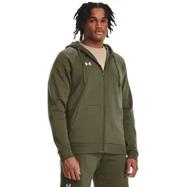 Under Armour Rival Fleece Kapuzenjacke Herren Marine OD Green/Weiß XL