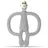 MATCHSTICK MONKEY Beißring Affe grau