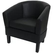 Mendler Lounge-Sessel HWC-O17 Kunstleder 72 x 72 x 60 cm Schwarz