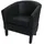 Mendler Lounge-Sessel HWC-O17 Kunstleder 72 x 72 x 60 cm Schwarz