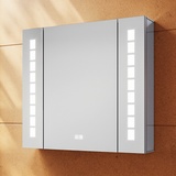 Spiegelschrank Badezimmerspiegel mit LED Beschlagfrei Badschrank Touch Alu 65cm