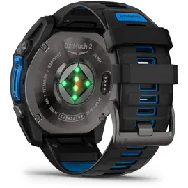 Garmin D2TM Mach 2 BT 51 mm Titaniumgehäuse Carbon Grau Sportarmband schwarz M
