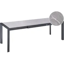 Beliani Binasco Gartentisch 160-220 x 90 x 75 cm Steinoptik Grau