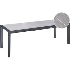 Beliani Binasco Gartentisch 160-220 x 90 x 75 cm Steinoptik Grau