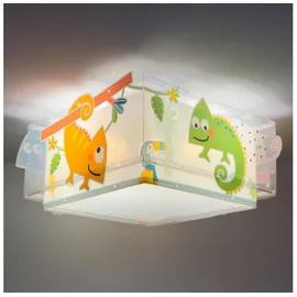 Dalber 63316 - Kinder-Deckenleuchte HAPPY JUNGLE 2xE27/15W/230V - Bunt