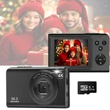 Digitalkamera für Kinder, 4K Point and Shoot Digitalkameras für Kinder mit 32 GB SD-Karte (nur als Geschenk für Kinder)