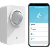 WLAN Bewegungsmelder mit App Benachrichtigung, PIR Bewegungssensor Smart Life & Tuya, Alexa kompatibel, Kein Hub erforderlich, Batterie & USB Betrieb, Smart Home Bewegungsmelder für Haus Sicherheit