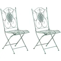 CLP Sibell Gartenstuhl 42 x 49 x 91,5 cm antik-grün 2er Set