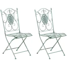 CLP Sibell Gartenstuhl 42 x 49 x 91,5 cm antik-grün 2er Set