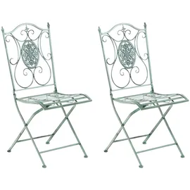 CLP Sibell Gartenstuhl 42 x 49 x 91,5 cm antik-grün 2er Set