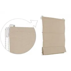 Raffrollo Faltrollo 120x240 cm Natur Jalousie Premium