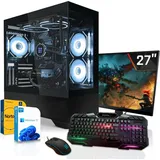 SYSTEMTREFF Gamer Komplett-Paket - Ryzen 7 7800X3D - Nvidia GeForce RTX 5090 32GB - 32GB DDR5 - 2TB NVMe - 27 Zoll Monitor - Desktop PC