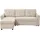 Atlantic Home Collection Schlafsofa "Gustavo L-Form, B: 199 cm", beige (creme, weiß), B:199cm H:82cm T:127cm, 100% PES, ATLANTIC HOME COLLECTION, Sofas, Schlafsofa, mit Bettfunktion, Bettkasten & seitlichen Taschen