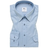 Eterna SLIM FIT Soft Luxury Shirt in hellblau unifarben, hellblau, 40