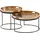 FineBuy Couchtisch FineBuy Set Metall Tabletttisch Sofatisch Beistelltisch Tisch Rund
