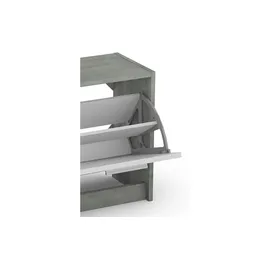 byLIVING Tamina 97 x 190 x 25 cm grau-weiß mit Spiegel