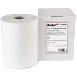 SEMYtop Putztuchrolle Classic, ST-88102, aus Vlies, weiß, 32 x 37 cm