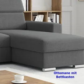 möbel punkt Ecksofa TOKIO mit Bett und Bettkasten Sofa Schlafsofa -