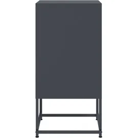 vidaXL Nachttisch Anthrazit 36x39x78 cm Stahl