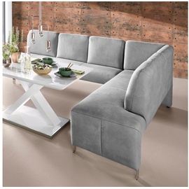 exxpo - sofa fashion Intenso 197 x 91 x 264 cm Luxus-Microfaser langer Schenkel links hellgrau