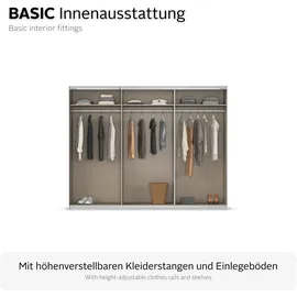 Rauch Wäscheschrank OTELI 271 x 210 x 62 cm Schwarz