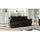 vente-unique Sofa 3-Sitzer - Kunstleder - Schwarz - MANOA