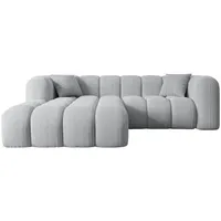 Altdecor Ecksofa Grau, Textil, 5-Sitzer, L-Form Corner Sofa Bett
