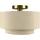 Relaxdays Deckenlampe 1 Leuchtmittel Leinen Beige/Bronze