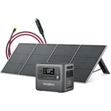 AFERIY Solargenerator 2400W mit 200W Solarmodule, 2048Wh Tragbare Powerstation (4800W Peak), LiFePO4 Batterie, 220V-240V, Faltbar Solarpanel mit USB, IP65, für Outdoor Camping, Reise, Stromausfälle