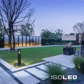 ISOLED Wegeleuchte Aluminium 80cm 9W inkl. LED warmweiß sandschwarz