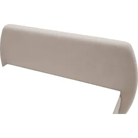 kaiser möbel Schlafzimmerbett Bloom mit abgerundetem Kopfteil, Stoff Komodo Dunkelbeige 140x200 cm - Beige