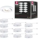Paulmann 99995 Einbauleuchte 3-Step-Dim 10er-Pack 82mm 70° 10x4,8W 10x450lm 230V 3000K Weiß matt