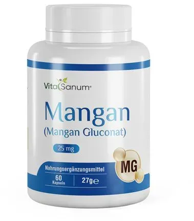 VitaSanum®- Mangan (Mangan Gluconat) 25 mg Kapseln 60 St