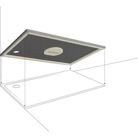 Kaldewei CAYONOPLAN 2220-5, Duschwanne mit Wannenträger extraflach, 90x80cm, 375047980001,